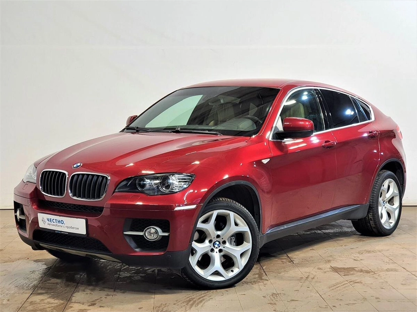 Автомобиль BMW X6 I поколение (E71) 3.0 AT 4WD (306 л.с.) Base Красный 2008 с пробегом 160 064 км
