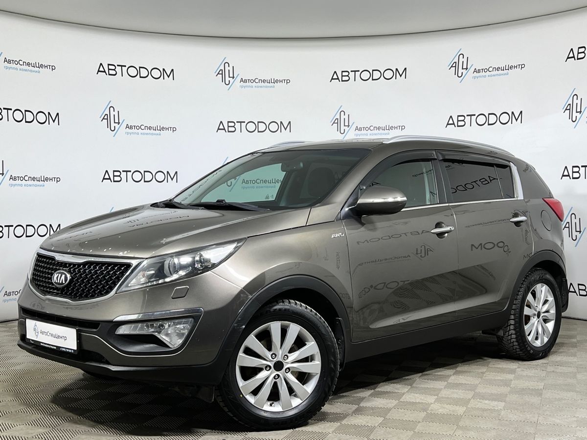 Автомобиль Kia Sportage III [рестайлинг] 2.0 AT 4WD (150 л.с.) Prestige Серый 2015 с пробегом 224 118 км