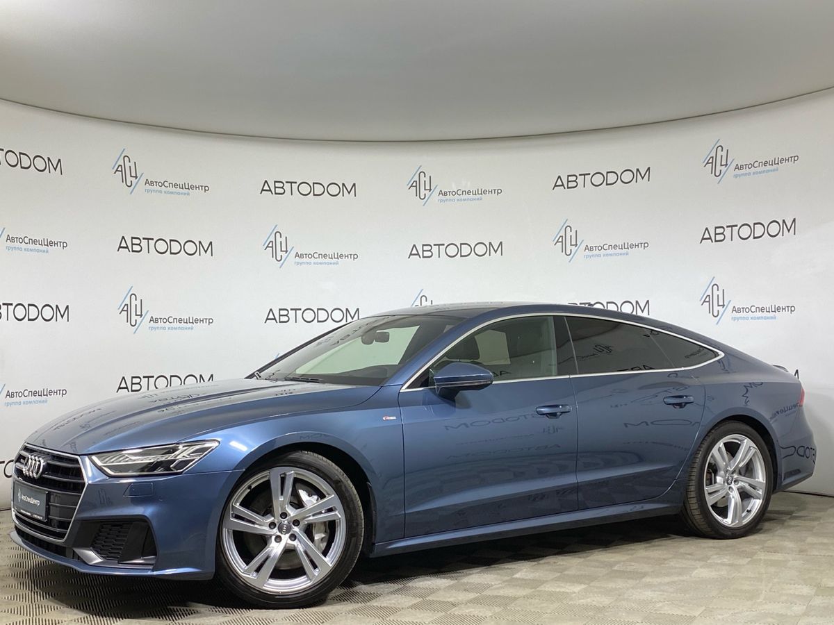 Audi A7 II поколение (4K) 3.0 AMT 4WD (340 л.с.) Sport Синий 2018 с пробегом 84 544 км
