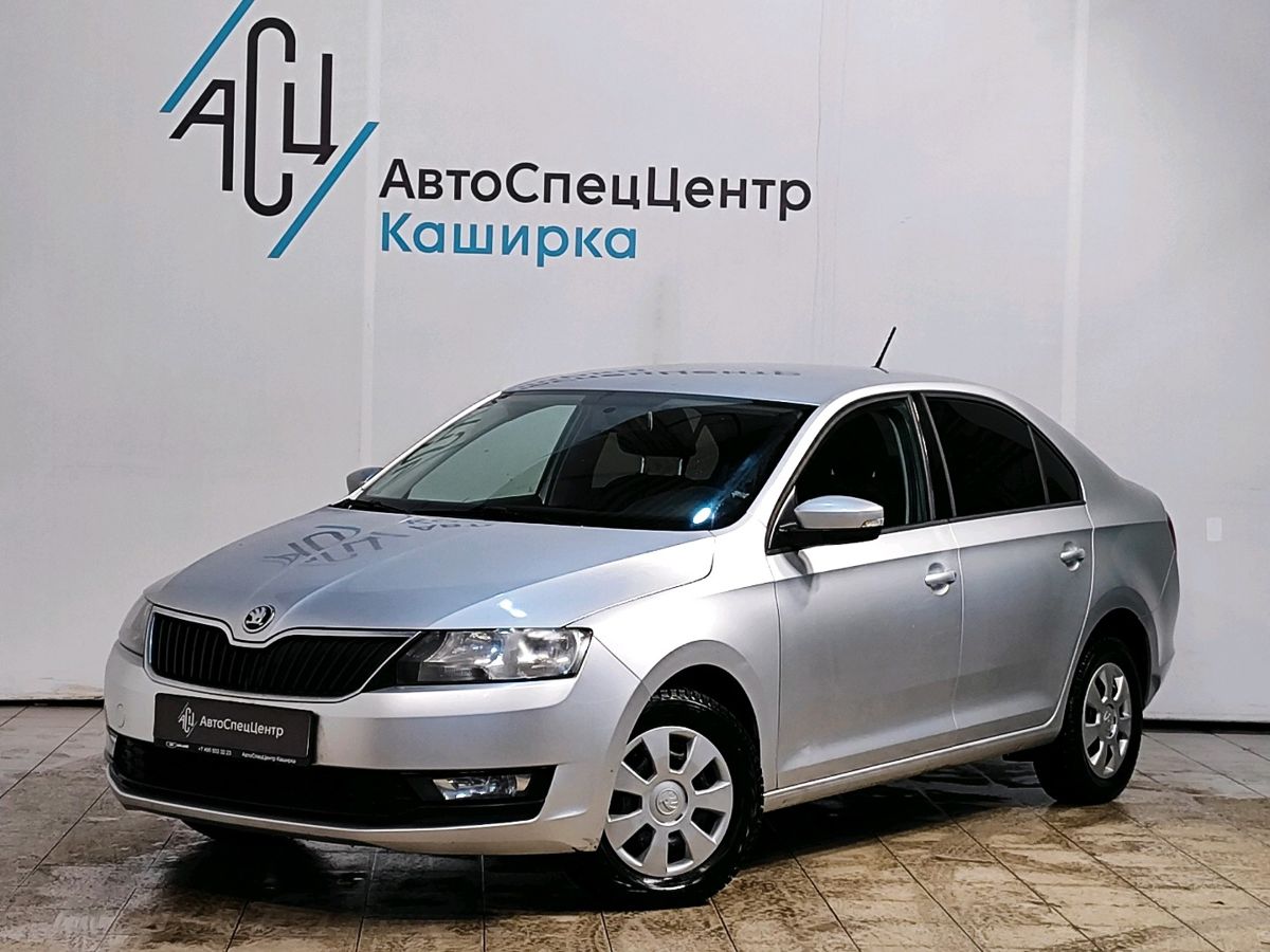 Автомобиль Skoda Rapid I поколение 1.6 AT (110 л.с.) Hockey Edition Серебристый 2016 с пробегом 113 536 км