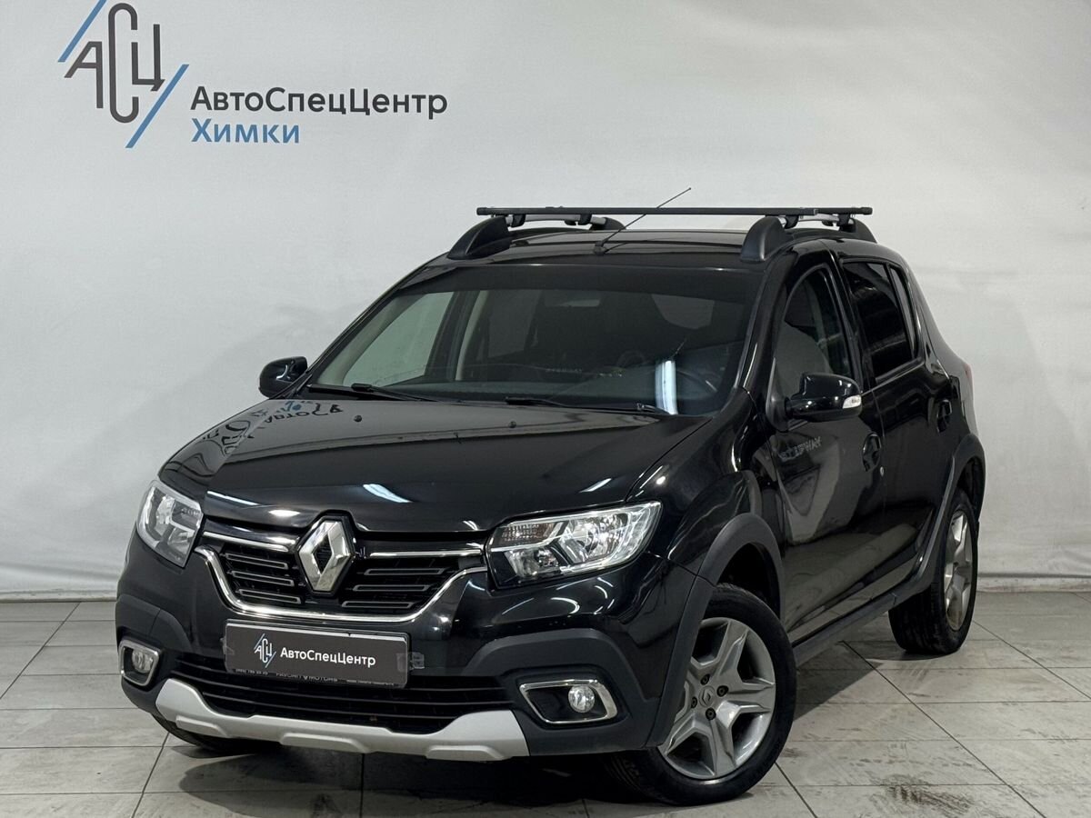 Автомобиль Renault Sandero II [рестайлинг] 1.6 AT (102 л.с.) Stepway Drive Чёрный 2021 с пробегом 75 000 км