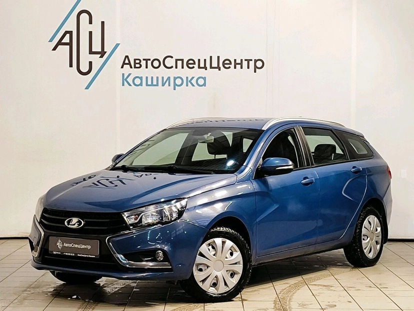 Автомобиль Lada (ВАЗ) Vesta I поколение 1.8 AMT (122 л.с.) Luxe (2017-2019) Синий 2018 с пробегом 79 975 км