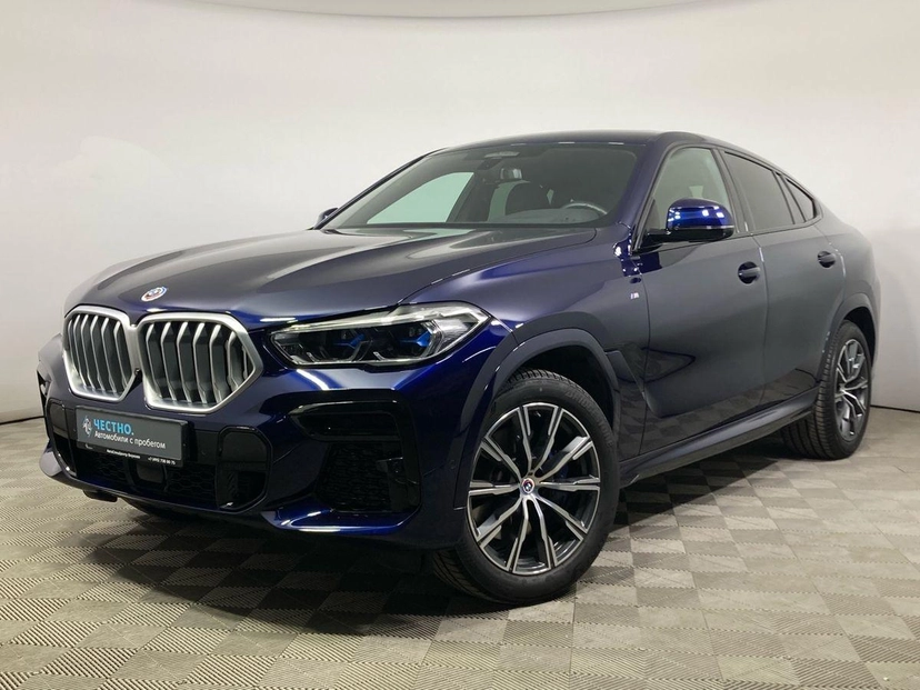 Автомобиль BMW X6 III поколение (G06) 3.0d AT 4WD (286 л.с.) Base Синий 2022 с пробегом 16 520 км