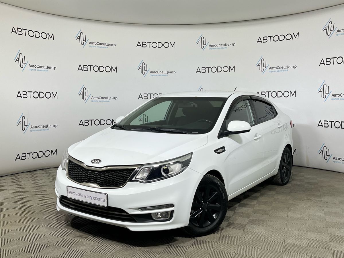 Автомобиль Kia Rio III [рестайлинг] 1.6 AT (123 л.с.) Premium Navi Белый 2017 с пробегом 146 987 км