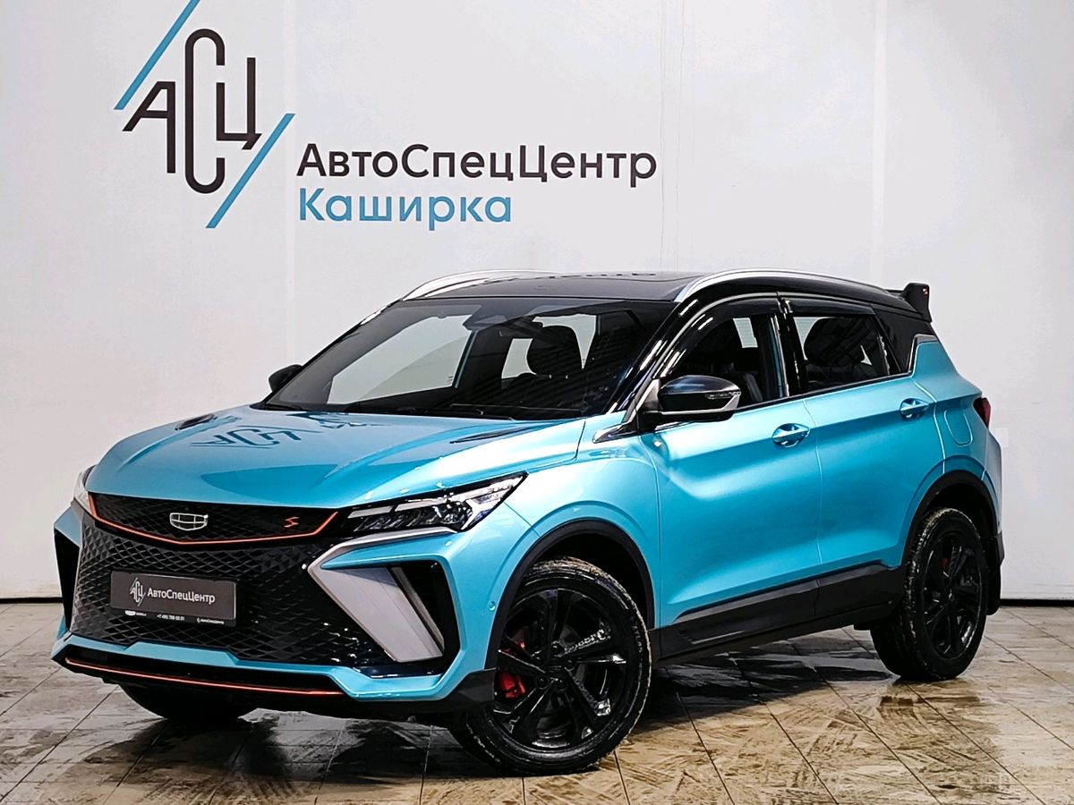 Автомобиль Geely Coolray I [рестайлинг] 1.5 AMT (147 л.с.) Flagship Синий 2024 с пробегом 7 268 км