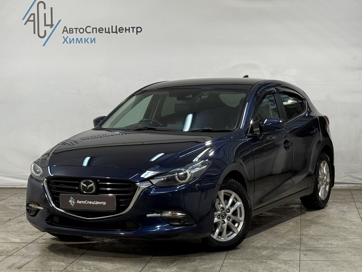 Автомобиль Mazda Axela BM [рестайлинг] 1.5d AT (105 л.с.) Base Синий 2018 с пробегом 113 000 км