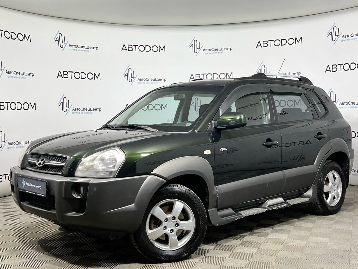 Автомобиль Hyundai Tucson I поколение 2.0 AT 4WD (140 л.с.) GLS Зелёный 2008 с пробегом 233 264 км