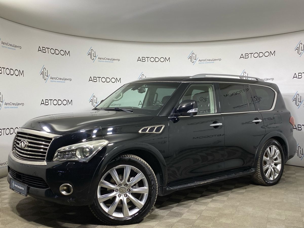 Автомобиль Infiniti QX56 II поколение 5.6 AT 4WD (405 л.с.) Hi-Tech Чёрный 2011 с пробегом 292 876 км