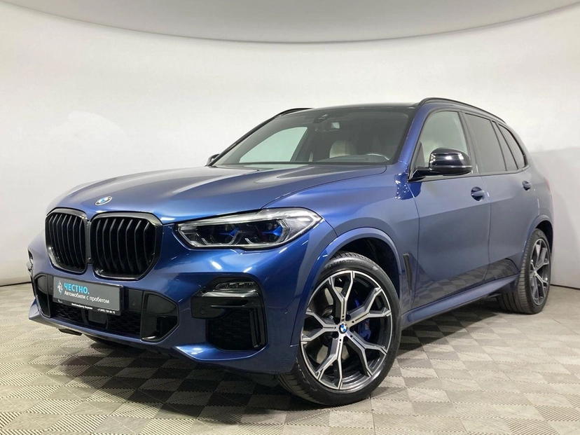 Автомобиль BMW X5 IV поколение (G05) M50 3.0d AT 4WD (400 л.с.) Base Синий 2019 с пробегом 96 850 км