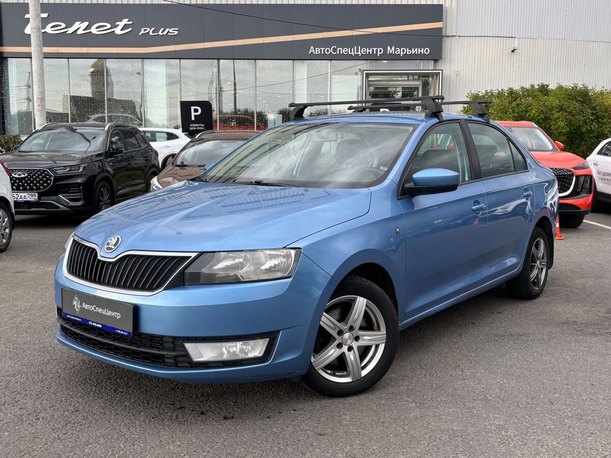 Skoda Rapid I поколение 1.6 MT (105 л.с.) Base Голубой 2014 с пробегом 151 000 км