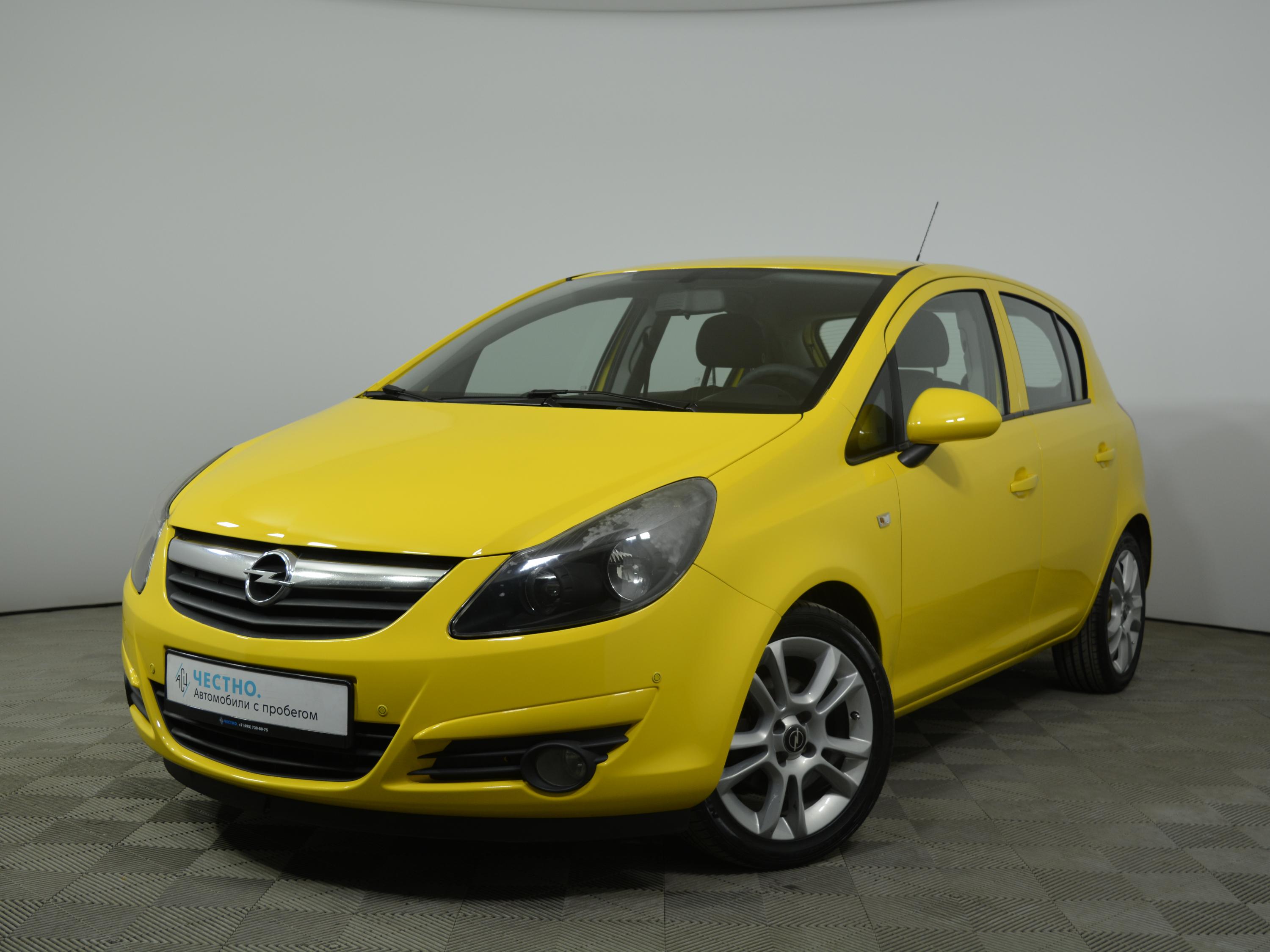 Автомобиль Opel Corsa IV поколение (D) 1.4 AT (90 л.с.) Cosmo Жёлтый 2008 с пробегом 224000 км