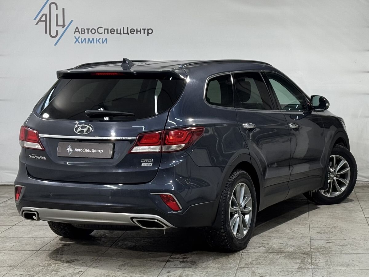 Автомобиль Hyundai Santa Fe III (DM) [рестайлинг] 2.2d AT 4WD (200 л.с.) Style Синий 2017 с пробегом 140 000 км