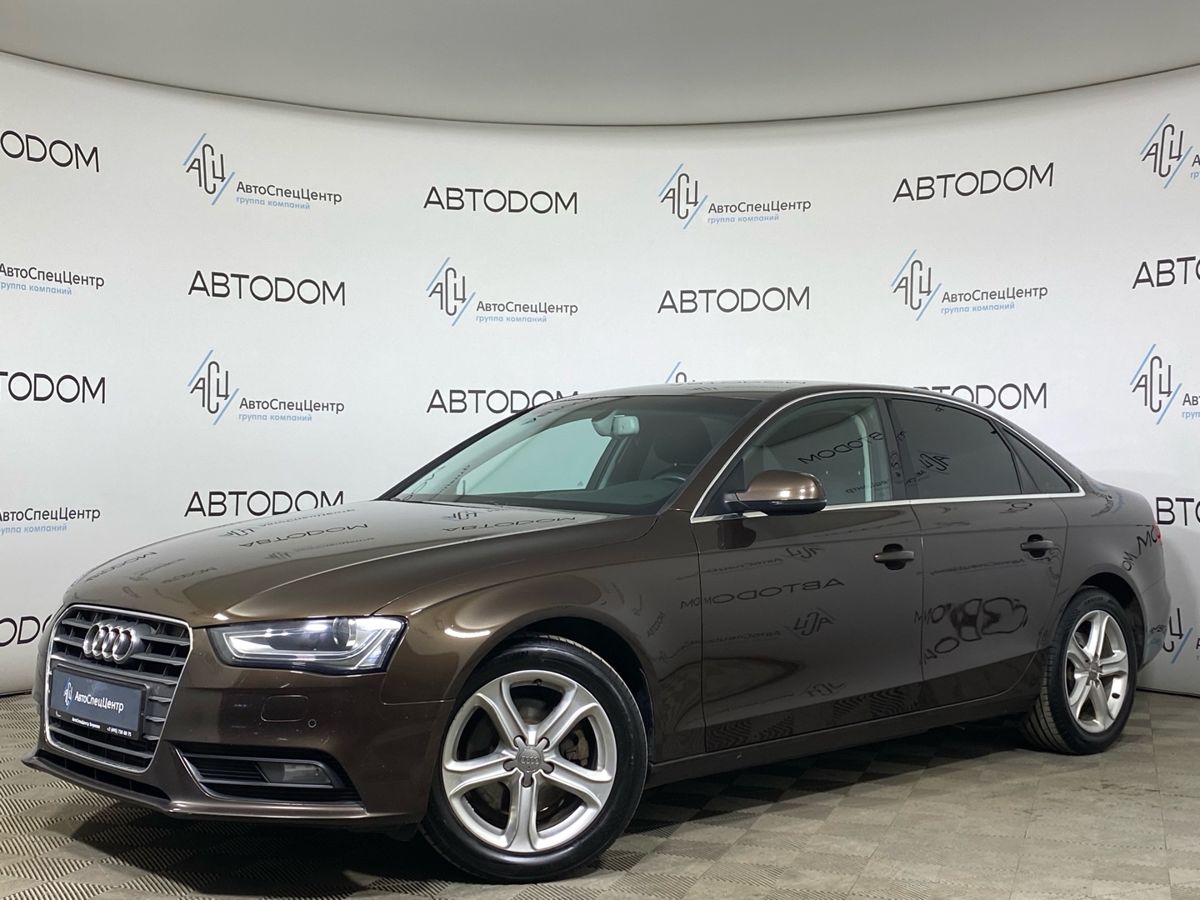 Автомобиль Audi A4 IV (B8) [рестайлинг] 1.8 CVT (170 л.с.) Base Коричневый 2014 с пробегом 195 025 км