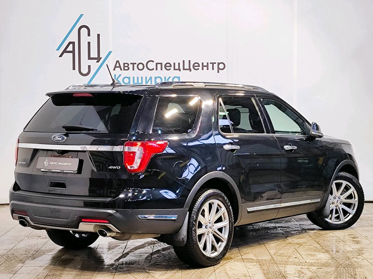 Автомобиль Ford Explorer V [2-й рестайлинг] 3.5 AT 4WD (249 л.с.) Limited Plus Чёрный 2018 с пробегом 47 852 км