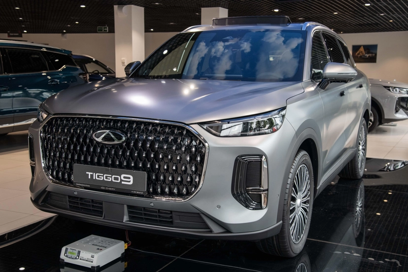 Автомобиль CHERY Tiggo 9 I поколение 2.0 AT 4WD (249 л.с.) Ultra Серый 2025 новый