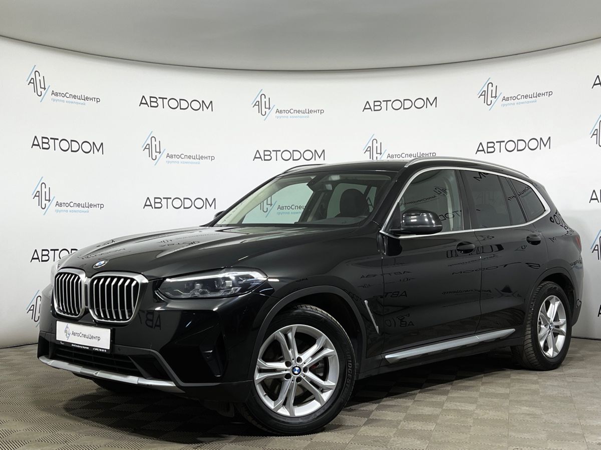 Автомобиль BMW X3 III (G01) [рестайлинг] 2.0d AT 4WD (190 л.с.) Lifestyle Чёрный 2021 с пробегом 82 523 км