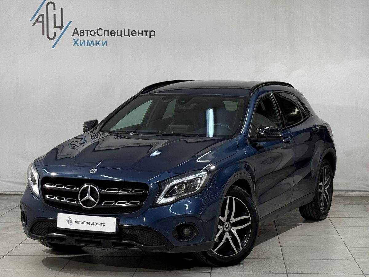 Mercedes-Benz GLA I (X156) [рестайлинг] 200 1.6 AMT (150 л.с.) Особая серия Синий 2019 с пробегом 90 000 км