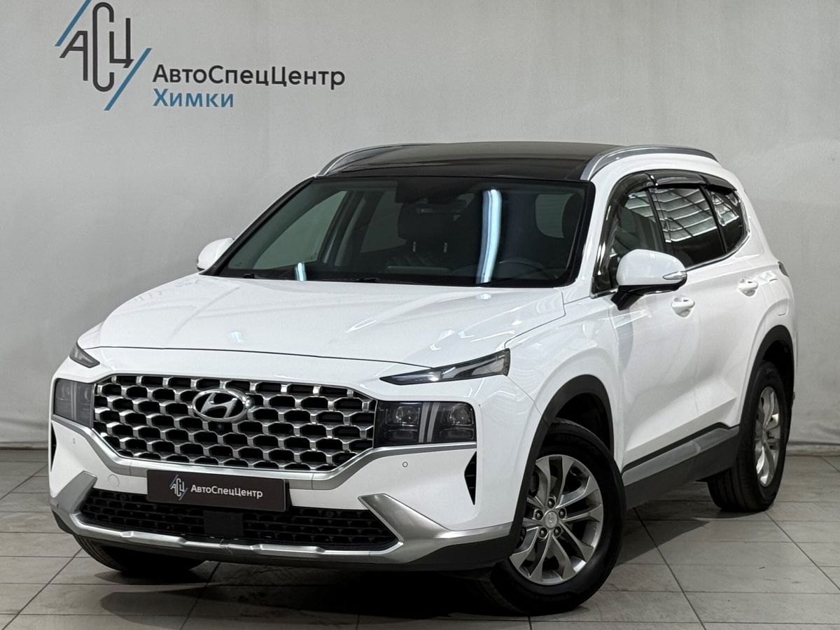 Hyundai Santa Fe IV (TM) [рестайлинг] 2.2d AMT 4WD (199 л.с.) High-Tech + Exclusive Белый 2021 с пробегом 57 000 км