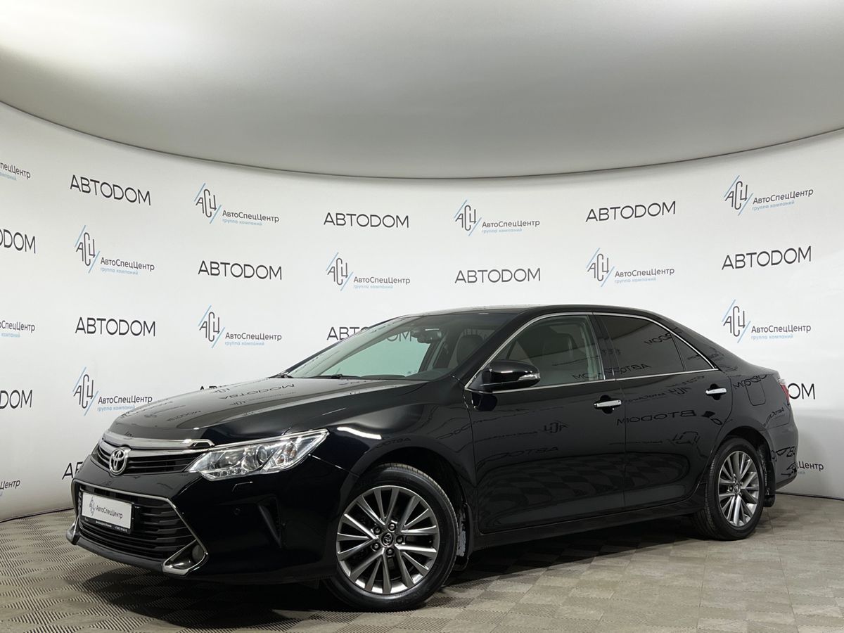 Toyota Camry VII (XV50) [2-й рестайлинг] 2.5 AT (181 л.с.) Elegance Чёрный 2017 с пробегом 123 606 км