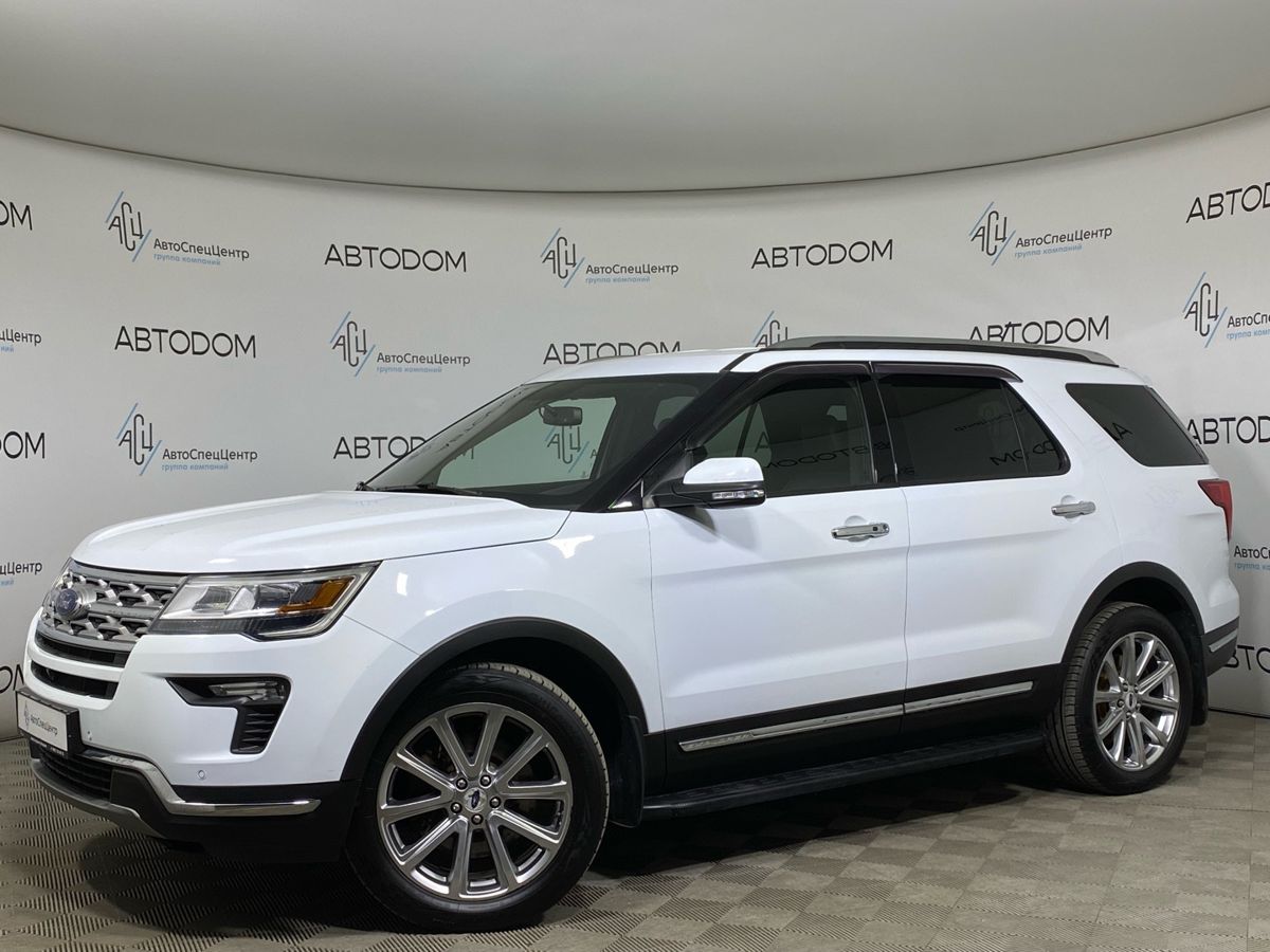 Ford Explorer V [2-й рестайлинг] 3.5 AT 4WD (249 л.с.) Limited Белый 2018 с пробегом 217 818 км