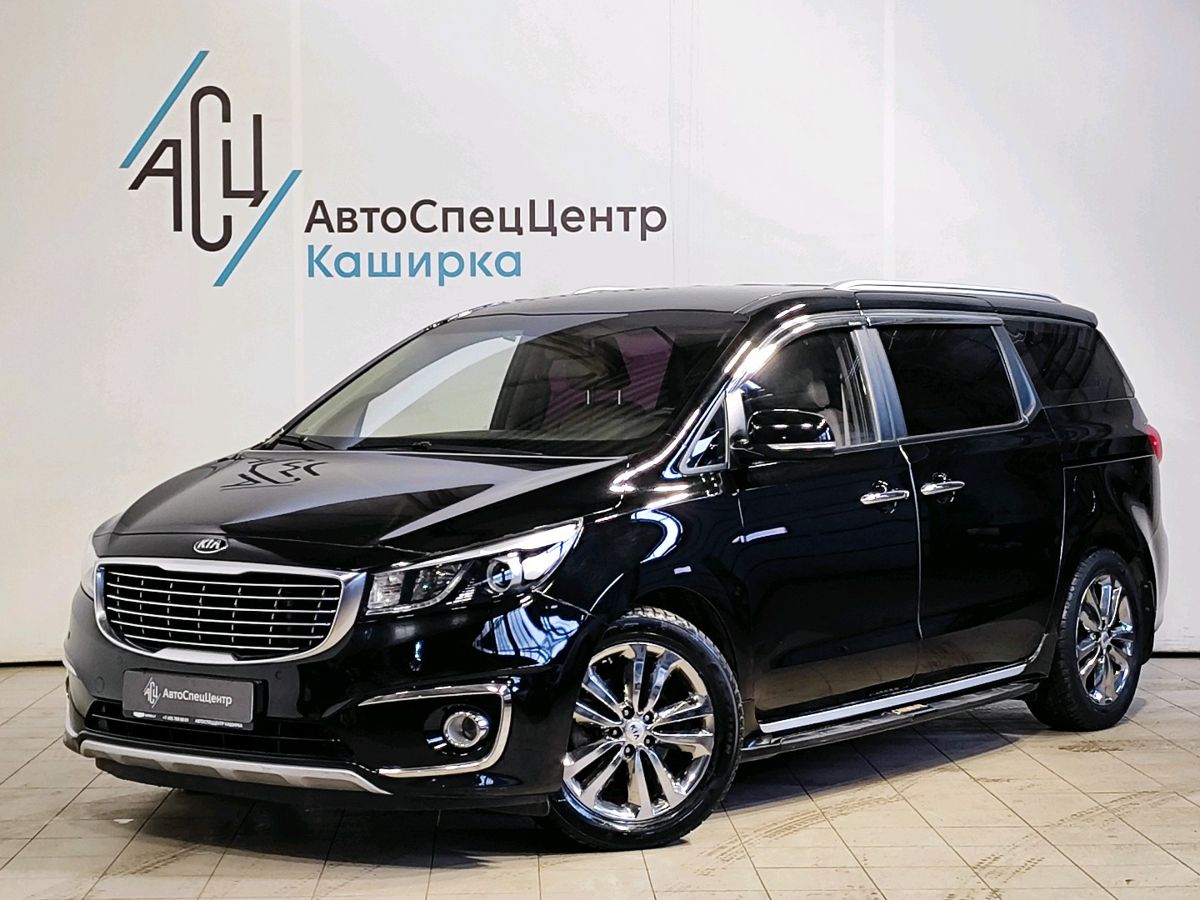 Kia Carnival III поколение (YP) 2.2d AT (202 л.с.) Open High Prestige 9 seats Чёрный 2016 с пробегом 156 678 км