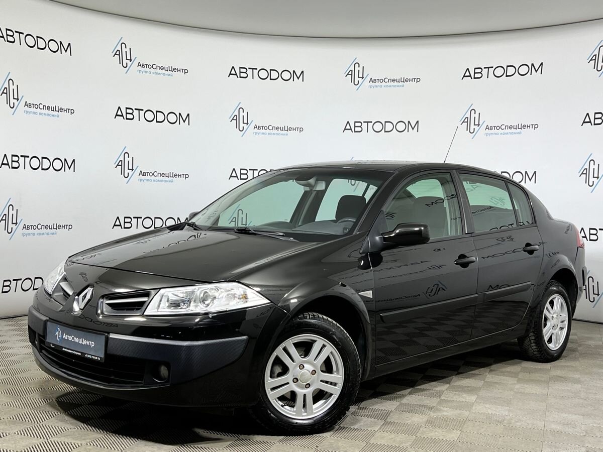 Автомобиль Renault Megane II [рестайлинг] 1.6 AT (115 л.с.) Base Чёрный 2008 с пробегом 185 752 км