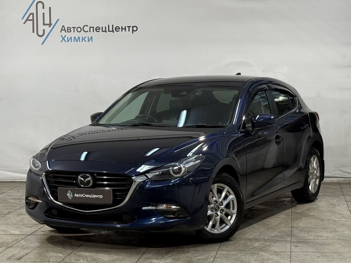 Автомобиль Mazda Axela BM [рестайлинг] 1.5d AT (105 л.с.) Base Синий 2018 с пробегом 113 000 км