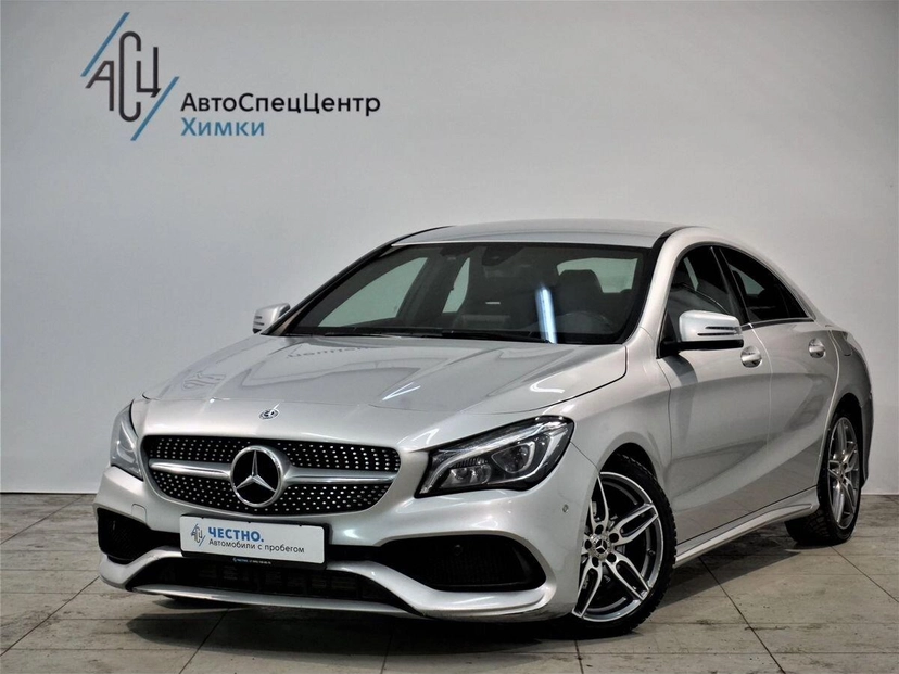 Автомобиль Mercedes-Benz CLA I (C117) [рестайлинг] 200 1.6 AMT (150 л.с.) Sport Серебристый 2018 с пробегом 180 000 км