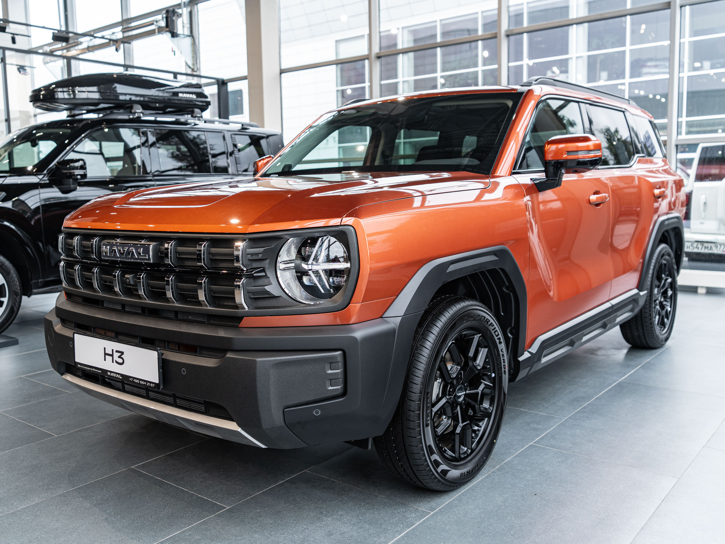 Автомобиль Haval H3 I поколение 1.5 AMT 4WD (177 л.с.) Tech+ Оранжевый 2025 новый