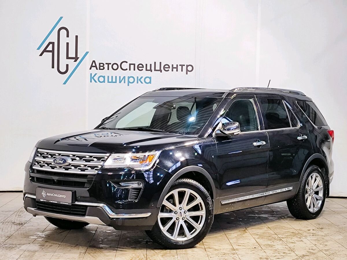 Автомобиль Ford Explorer V [2-й рестайлинг] 3.5 AT 4WD (249 л.с.) Limited Plus Чёрный 2018 с пробегом 47 852 км