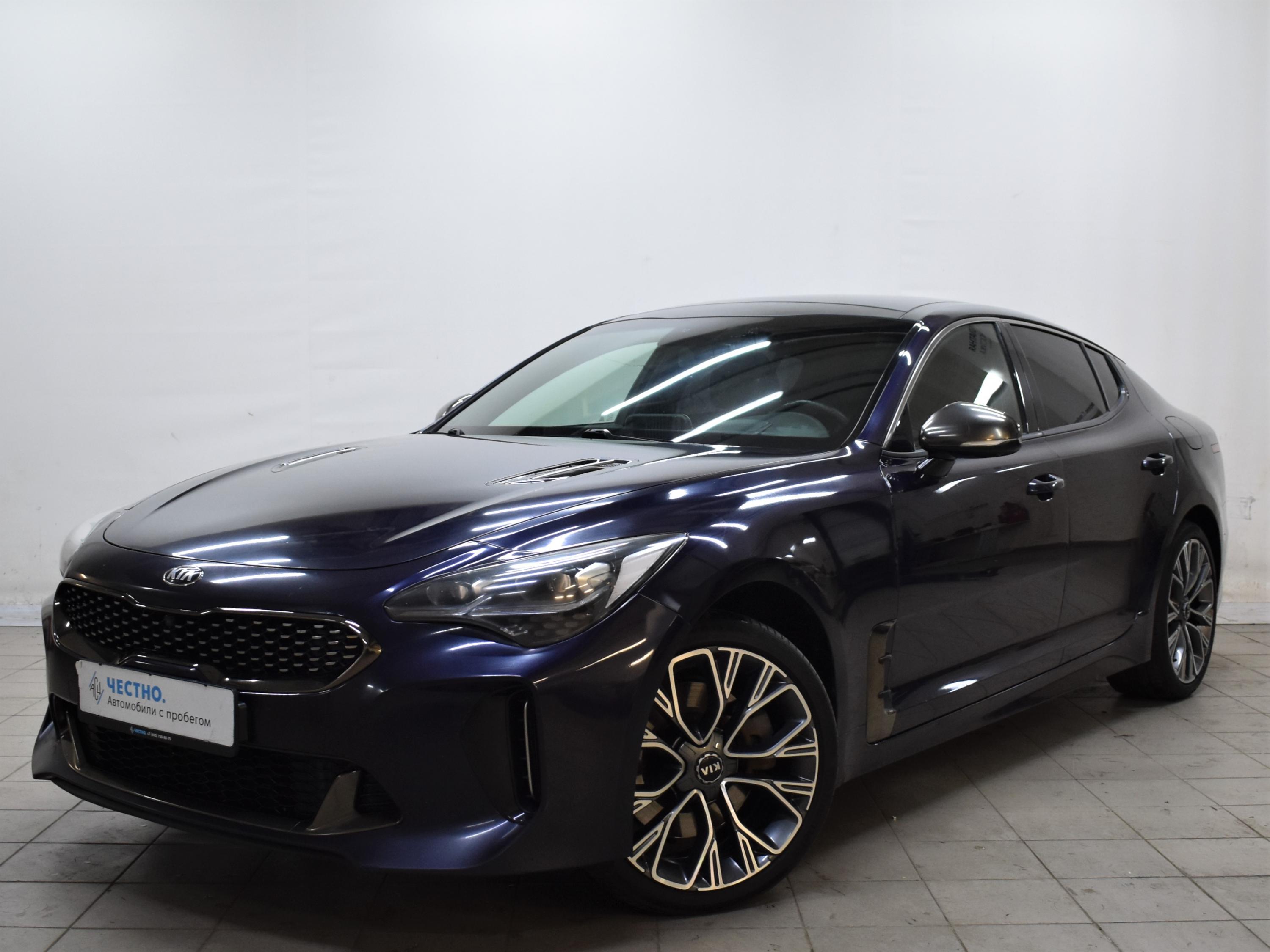 Автомобиль Kia Stinger I поколение 2.0 AT 4WD (247 л.с.) GT Line Синий 2018 с пробегом 198251 км