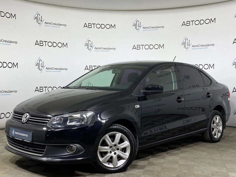 Автомобиль Volkswagen Polo V поколение 1.6 MT (105 л.с.) Highline Чёрный 2015 с пробегом 197 606 км