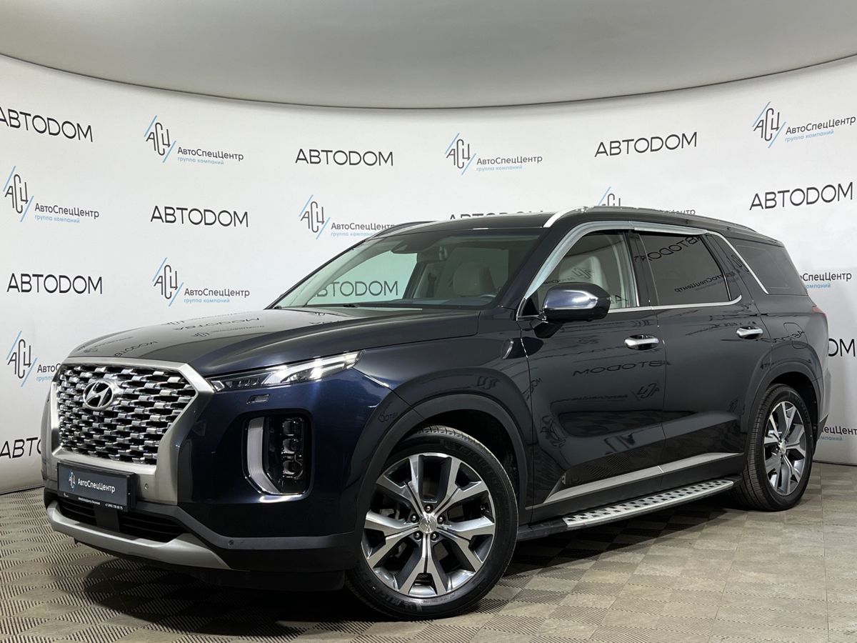 Автомобиль Hyundai Palisade I поколение 2.2d AT 4WD (200 л.с.) Специальная Серия «Cosmos» (7 Мест) Чёрный 2019 с пробегом 147 476 км