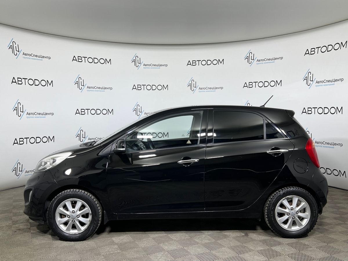 Автомобиль Kia Picanto II поколение 1.2 AT (85 л.с.) Luxe Чёрный 2011 с пробегом 86 334 км