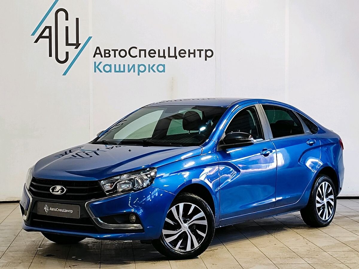 Автомобиль Lada (ВАЗ) Vesta I поколение 1.6 CVT (113 л.с.) Exclusive Синий 2020 с пробегом 76 440 км