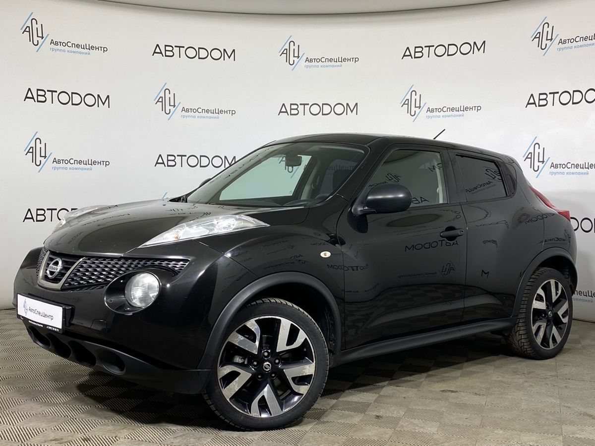 Автомобиль Nissan Juke I поколение (F15) 1.6 CVT (117 л.с.) LE Чёрный 2013 с пробегом 114 427 км