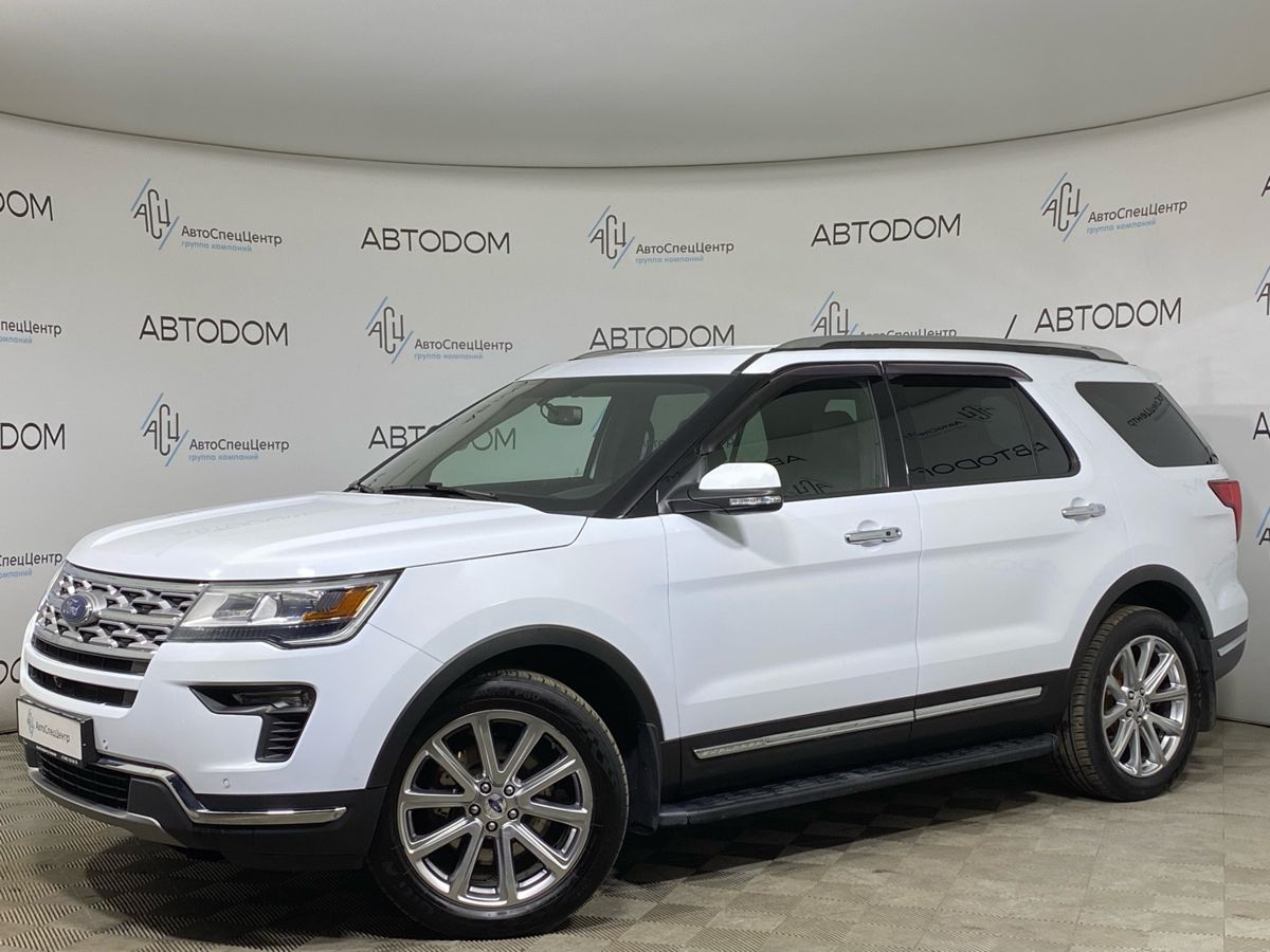 Ford Explorer V [2-й рестайлинг] 3.5 AT 4WD (249 л.с.) Limited Белый 2018 с пробегом 217 818 км