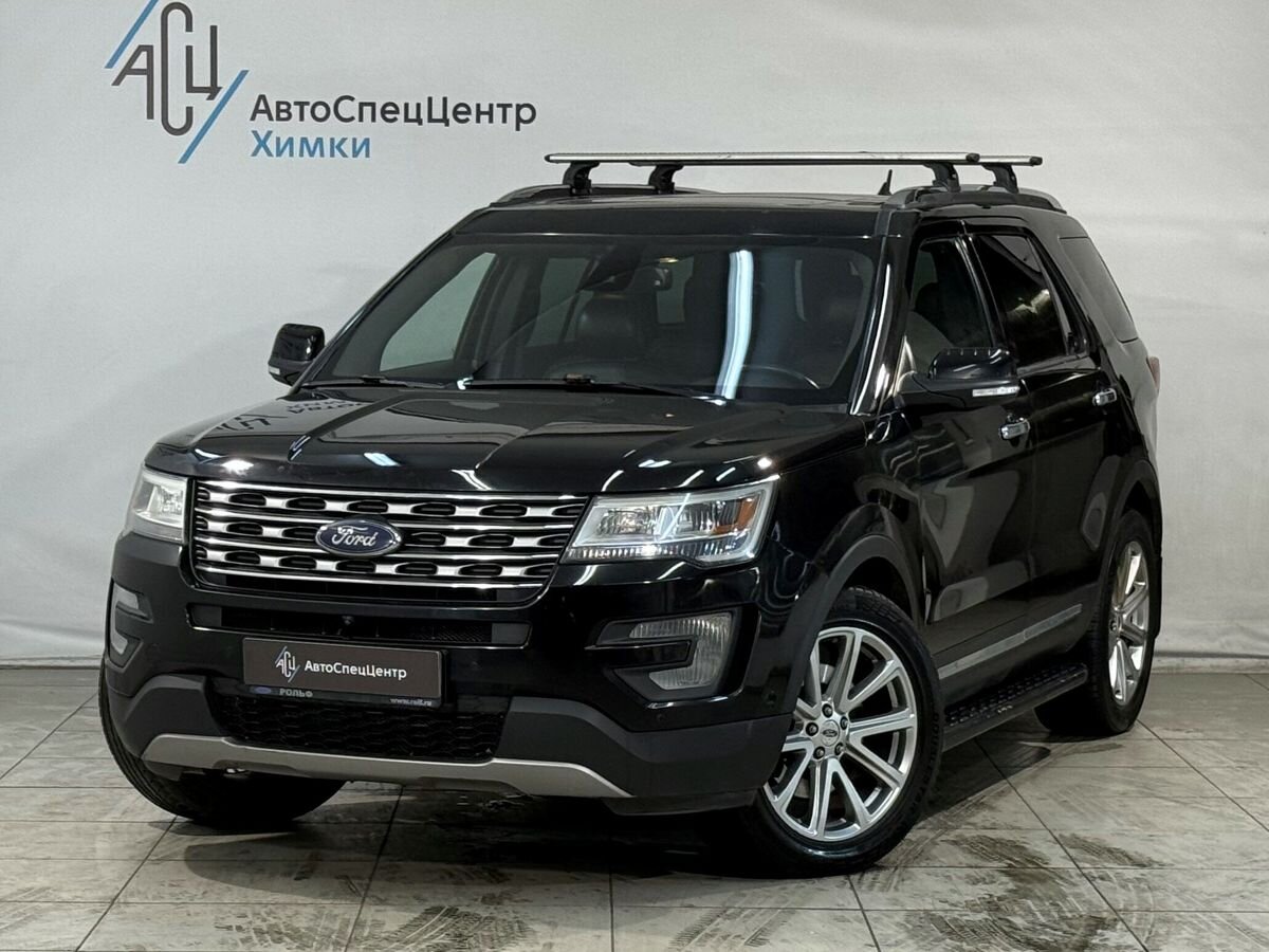 Автомобиль Ford Explorer V [рестайлинг] 3.5 AT 4WD (249 л.с.) Limited Plus Чёрный 2016 с пробегом 210 000 км