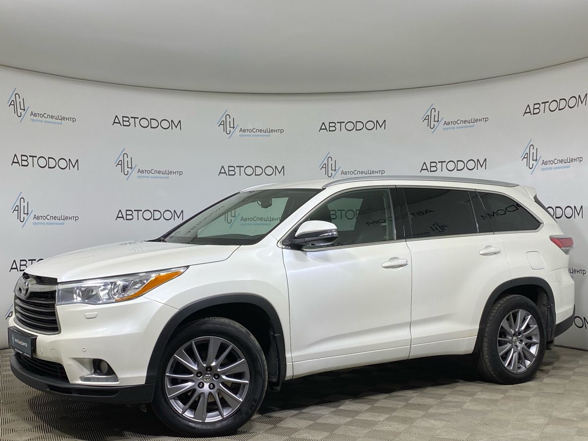 Toyota Highlander III поколение 3.5 AT 4WD (249 л.с.) Luxe Белый 2014 с пробегом 223 280 км
