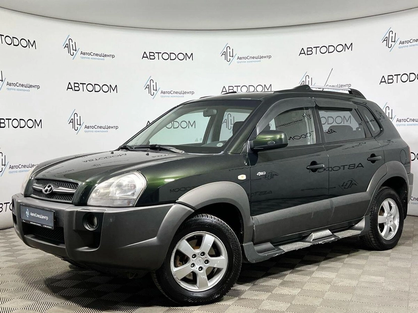 Автомобиль Hyundai Tucson I поколение 2.0 AT 4WD (140 л.с.) GLS Зелёный 2008 с пробегом 233 264 км