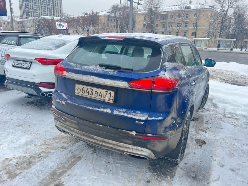 Автомобиль Geely Atlas Pro I поколение 1.5 AMT 4WD (177 л.с.) Flagship Синий 2022 с пробегом 43 345 км