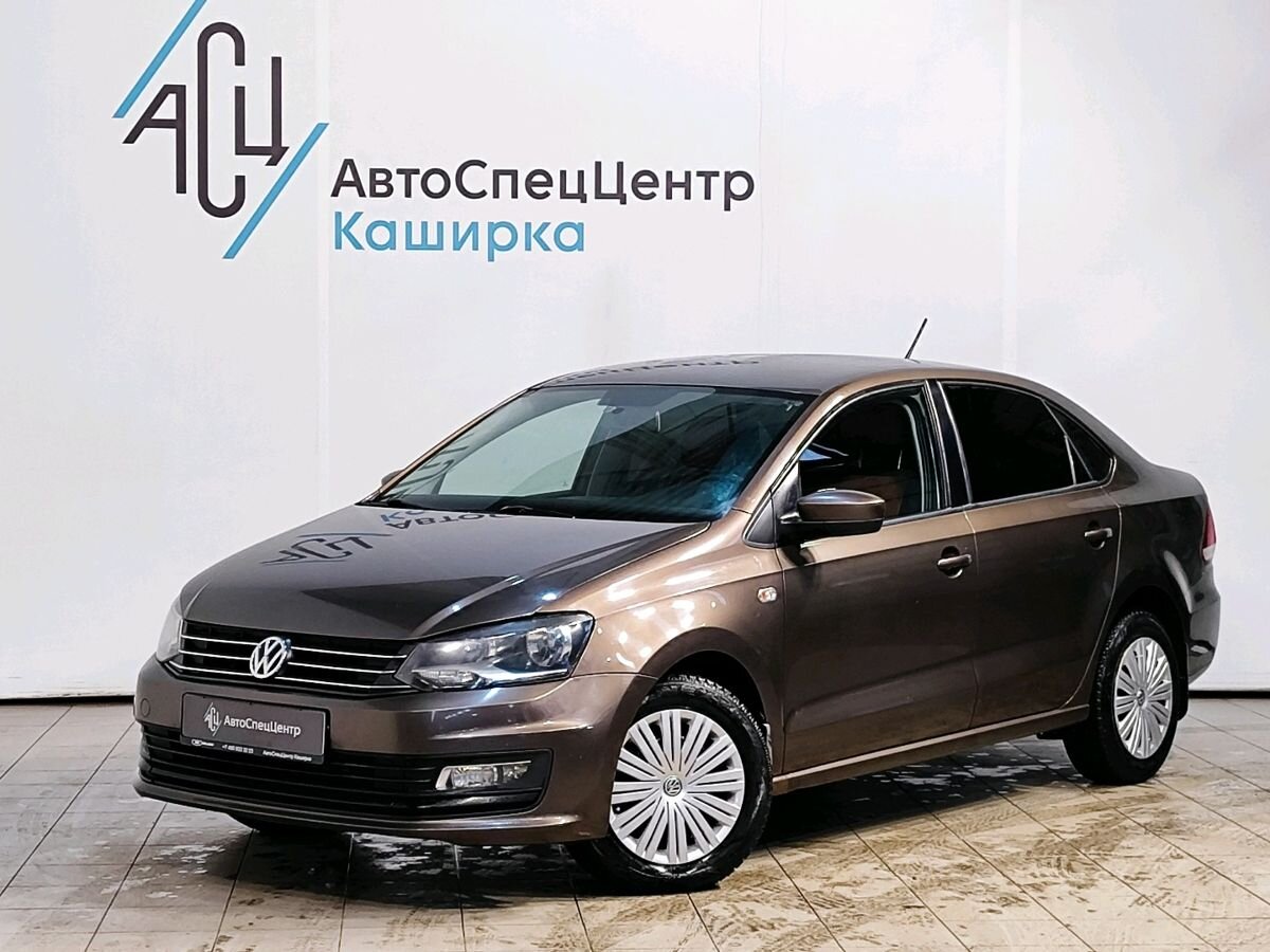 Автомобиль Volkswagen Polo V [рестайлинг] 1.6 AT (105 л.с.) Base Коричневый 2015 с пробегом 151 508 км