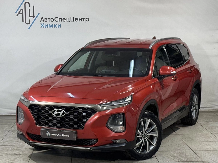 Автомобиль Hyundai Santa Fe IV поколение (TM) 2.2d AT 4WD (200 л.с.) Black&Brown (2018-2019) Красный 2018 с пробегом 193 000 км