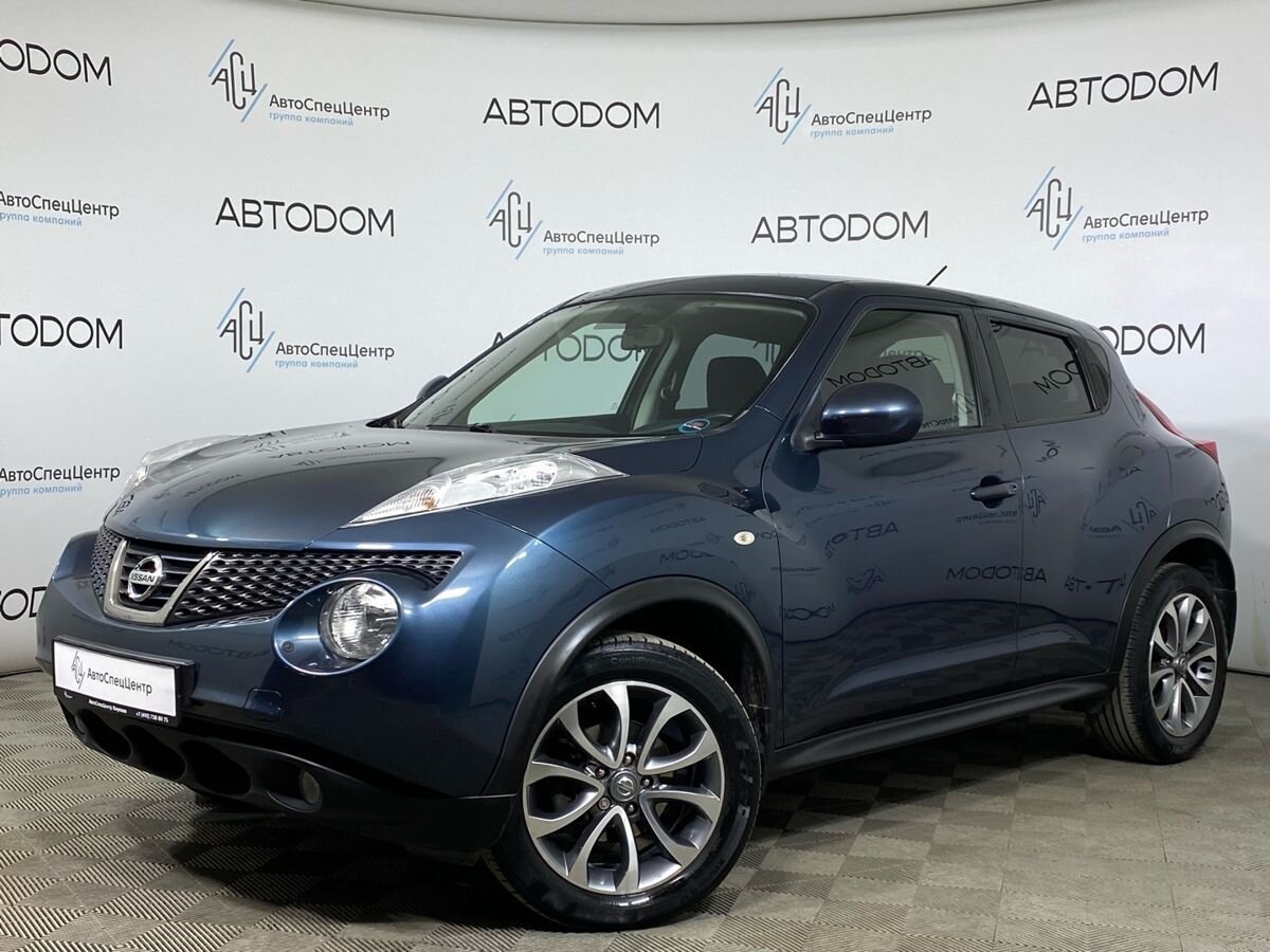 Автомобиль Nissan Juke I поколение (F15) 1.5 CVT (114 л.с.) Base Синий 2013 с пробегом 83 106 км