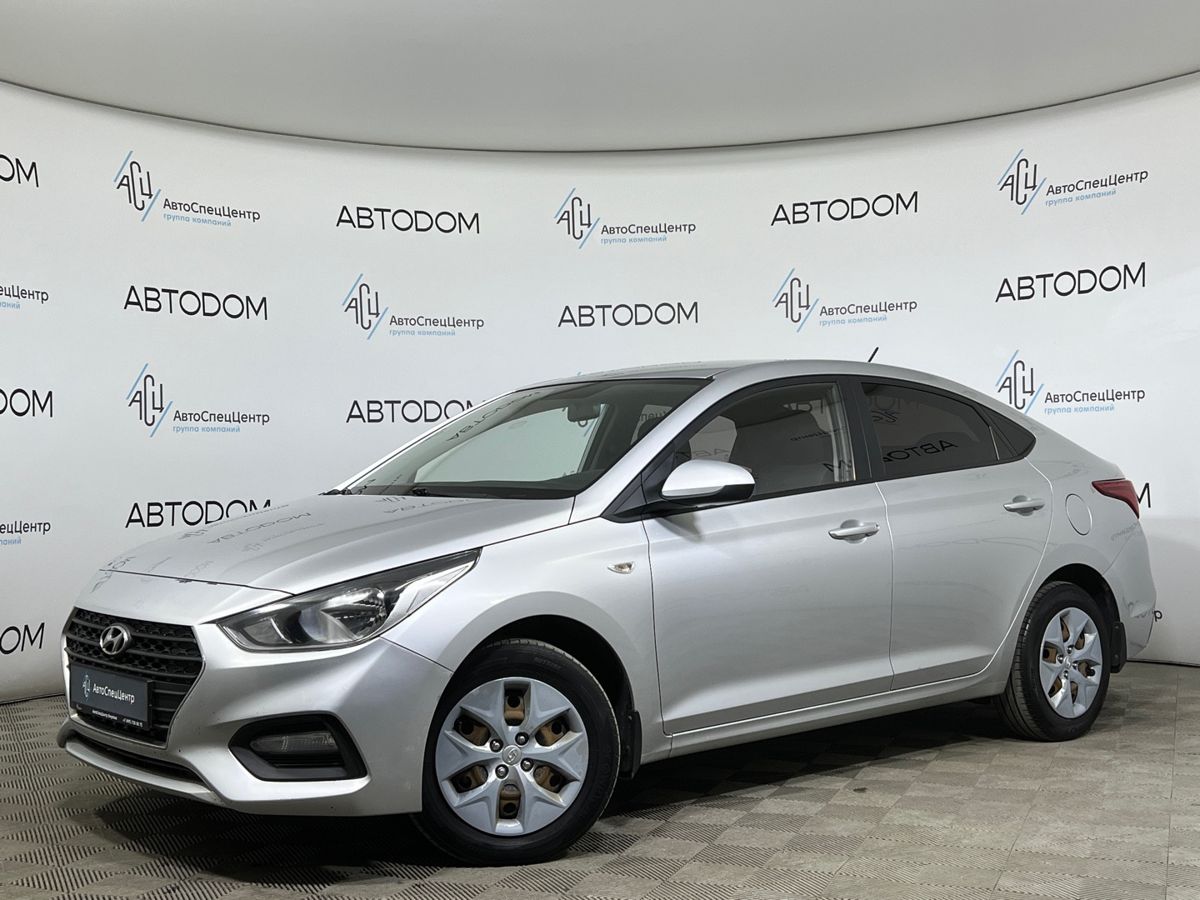 Автомобиль Hyundai Solaris II поколение 1.6 AT (123 л.с.) Comfort + Advanced Серебристый 2017 с пробегом 222 187 км