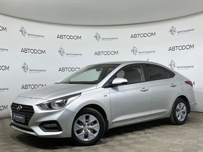 Автомобиль Hyundai Solaris II поколение 1.6 AT (123 л.с.) Comfort + Advanced Серебристый 2017 с пробегом 222 187 км