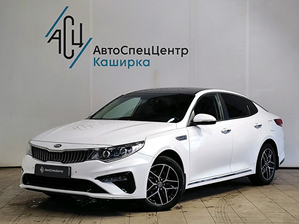 Автомобиль Kia Optima IV [рестайлинг] 2.4 AT (188 л.с.) Prestige Белый 2018 с пробегом 110 255 км