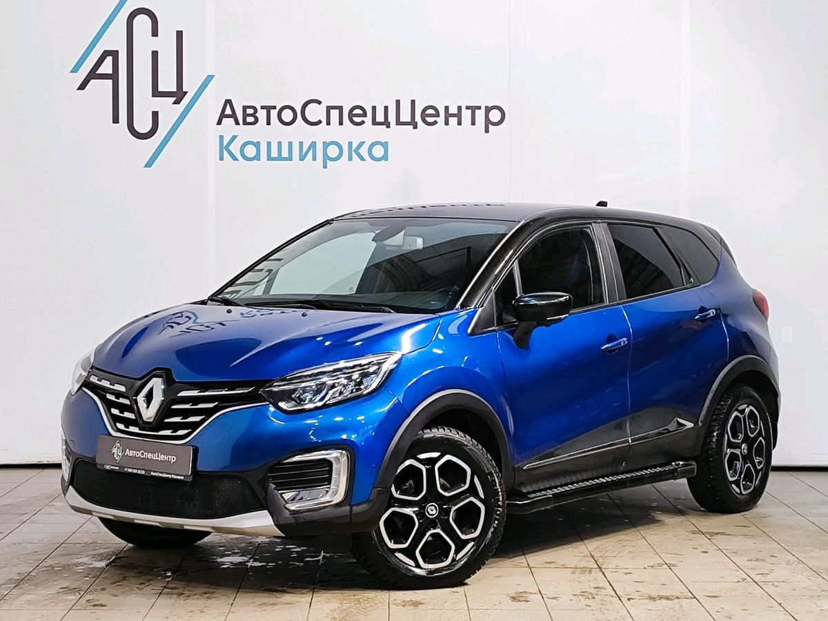 Автомобиль Renault Kaptur I [рестайлинг] 1.3 CVT 4WD (150 л.с.) Style Синий 2021 с пробегом 61 463 км