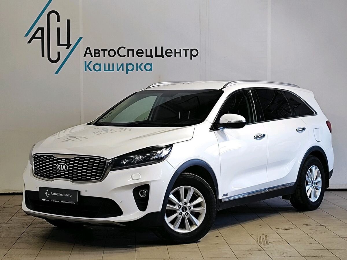 Kia Sorento III [рестайлинг] 2.4 AT 4WD (188 л.с.) Prestige Белый 2019 с пробегом 152 799 км