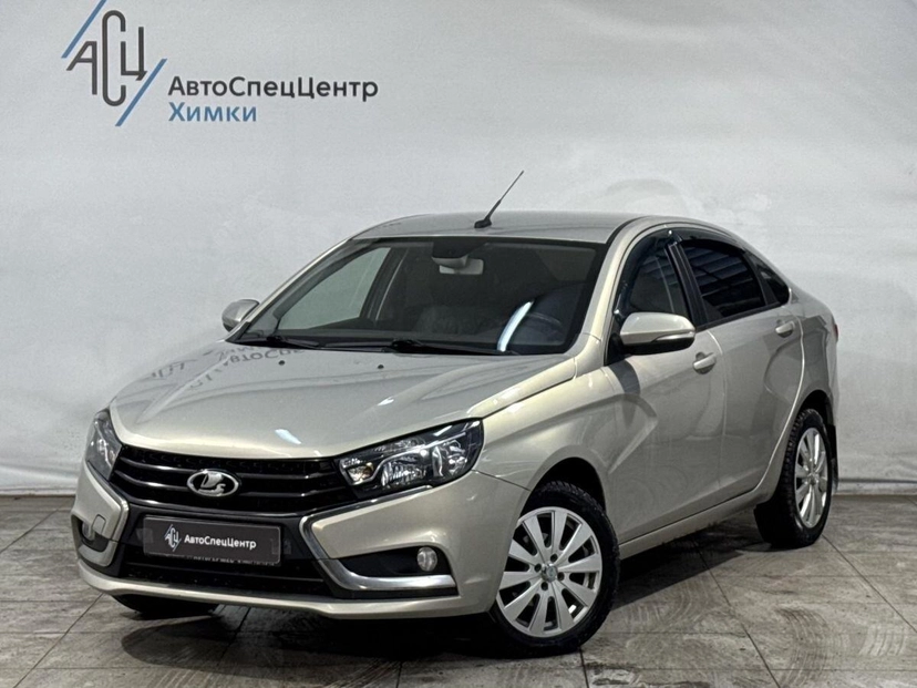 Автомобиль Lada (ВАЗ) Vesta I поколение 1.8 AMT (122 л.с.) Luxe (2018-2019) Бежевый 2018 с пробегом 182 000 км